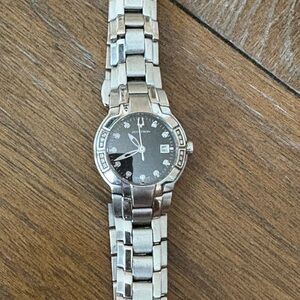 Bulova Accutron Diamond Face Watch Stainless Steal Sapphire Crystal